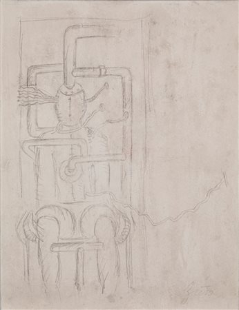 Günter Brus (Ardning 1938 - Graz 2024)  - Senza titolo (Action drawing)