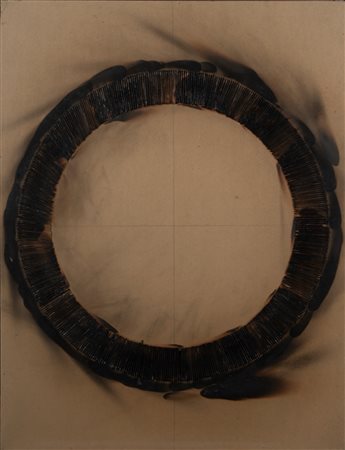 Bernard Aubertin (Fontenay-aux-Roses 1934 - Reutlingen 2015)  - Dessin de feu circulaire, 1973