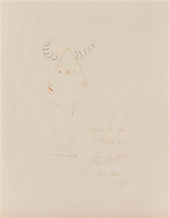 Jean Cocteau (Maisons-Laffitte 1889 - Fontainebleau 1963)  - Maquette pur Costantini, 1960