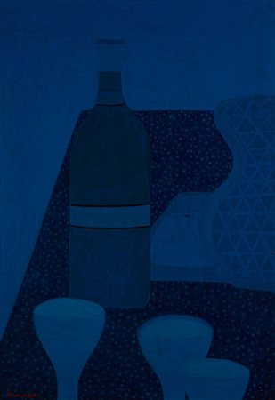 Galliano Mazzon (Camisano Vicentino 1896 - Milano 1978)  - Luminosità in azzurro, 1956