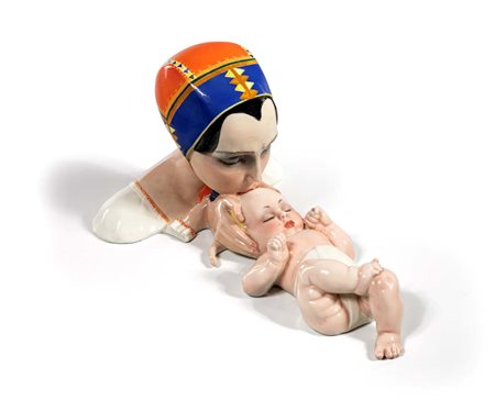 Sandro Vacchetti (Carrù 1889 - Torino 1974) Amore Sardo ceramica a colaggio...