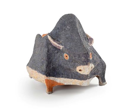 Cesare Siviglia (Sevilla 1918 - Roma 2003) Scultura in terracotta dipinta cm...