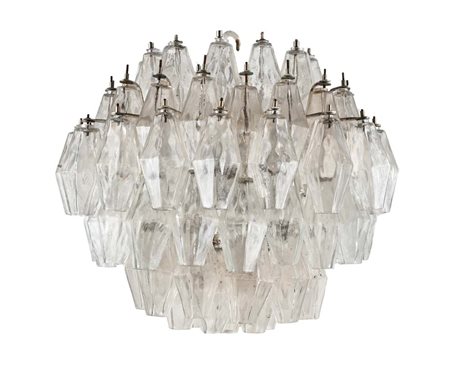 Carlo Scarpa (Venezia 1906 - Sendai 1978) Lampadario modello Poliedri, Carlo...
