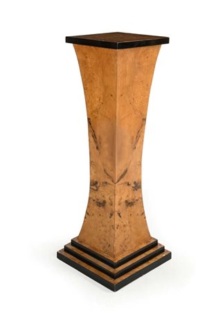 () Colonna Decò impiallacciata in radica di betulla cm h 105x32x32