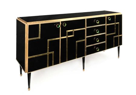 () Mobile credenza cm h 96x205x48,5 Anni '70 Struttura in legno rivestito in...