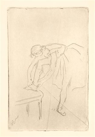 Edgar Degas (Parigi 1834 - Parigi 1917) Danseuse Incisione cm 32,5x24,6 circa