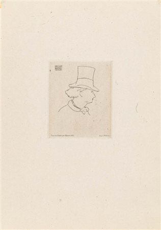 Edouard Manet (Parigi 1832 - Parigi 1883) Ritratto di Charles Baudelaire con...