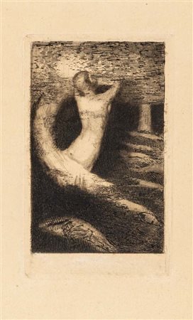 Odilon Redon (Bordeaux 1840 - Parigi 1916) Le passage d'une ame cm 33x25