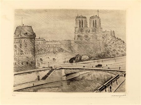 Pierre-Albert Marquet (Bordeaux 27/3/1875 - Parigi 13/6/1947) Notre Dame...