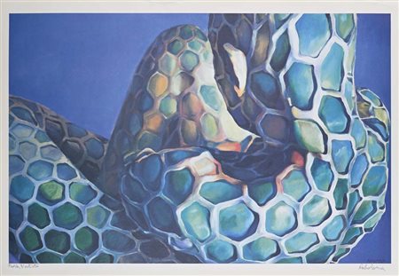 Rabarama (Roma 1969) Figura Serigrafia cm 67,5x97,5 1997 Firma e data in...