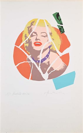 Mimmo Rotella (Catanzaro 1918 - Milano 2006) Marilyn Serigrafia cm 100x64...