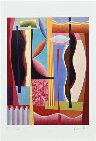 Roberto Miniati (Roma 1952) The enlightenment of the poet Serigrafia cm 50x35...