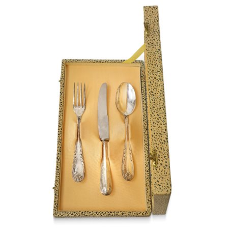 Set di posate da bambino in argento 800