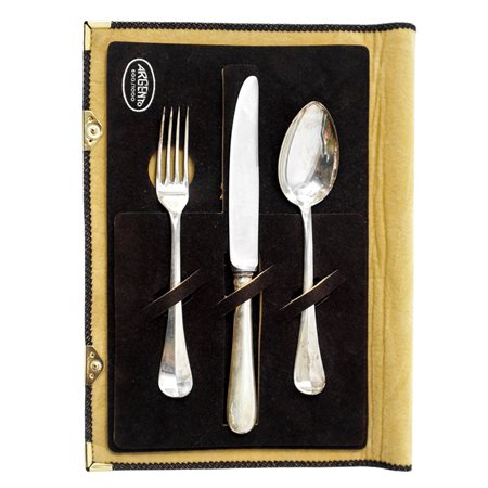 Set di posate da bambino in argento 800