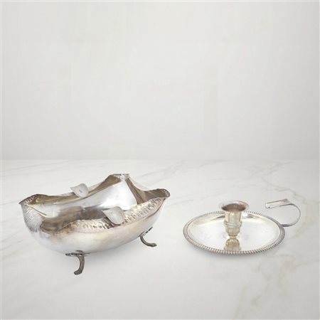 Set di accessori per fumatori, posaceneri in argento 80