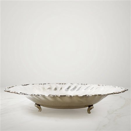 Alzata centrotavola in argento 800, gr 390