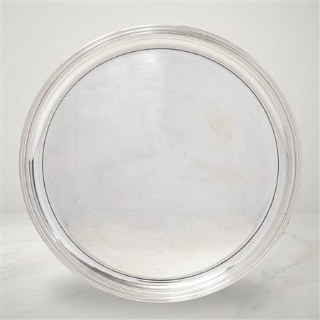 Piatto rotondo in argento 800