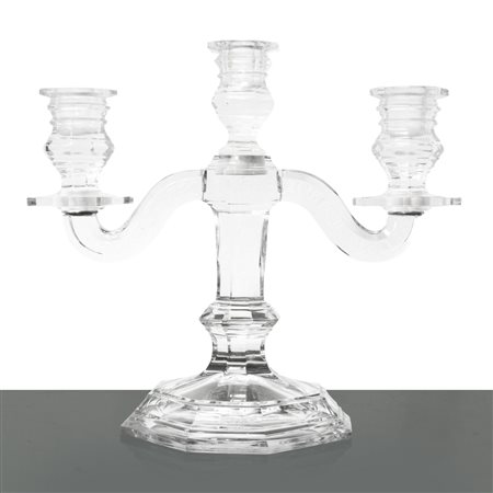 Baccarat France - Candeliere a tre luci in cristallo manifattura Baccarat modello Regence