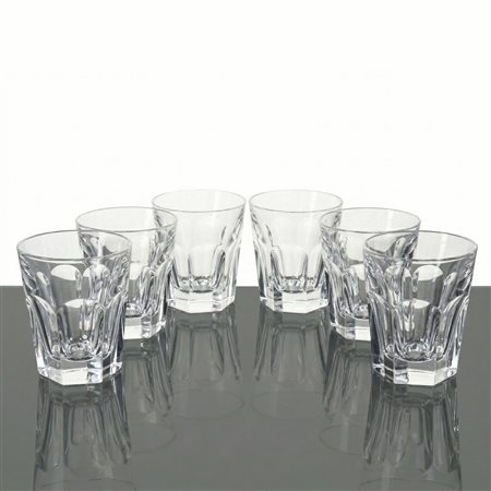 Baccarat France - Servizio di bicchieri da whisky da 6 in cristallo manifattura Baccarat modello Harcourt            Bac