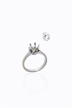 DIAMANTE taglio brillante di ct 1,186, colore F, purezza S1. Certificato ACG...