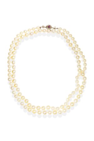 COLLANA LUNGA composta da un filo di perle giapponesi a scalare del diam. di...
