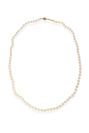 COLLANA composta da un filo di perle giapponesi del diam. di mm 6,3 ca....