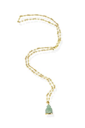 COLLANA in oro giallo composta da segmenti geometrici satinati, marcata "506...