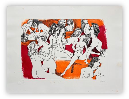 RENATO GUTTUSO (1911-1987) - Il grande eunuco a Usbek (5), 1973
