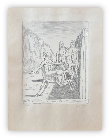 GIORGIO DE CHIRICO (1888-1978) - La famiglia dei Centauri, 1973