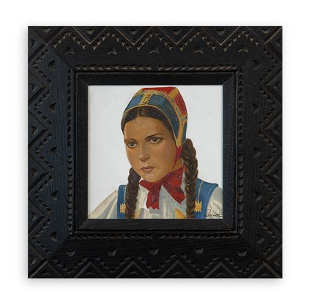 ENNIO PERROTTI (1903-1987) - Senza Titolo (Giovane in costume tradizionale)