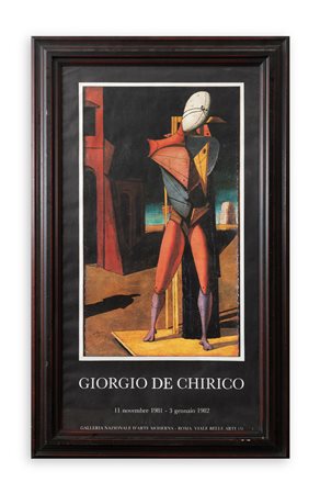 MANIFESTO (GIORGIO DE CHIRICO) Manifesto edito in occasione dell'esposizione...