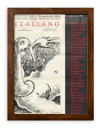 MANIFESTO DISEGNO DEL 900' Manifesto edito in occasione della mostra "Disegno...