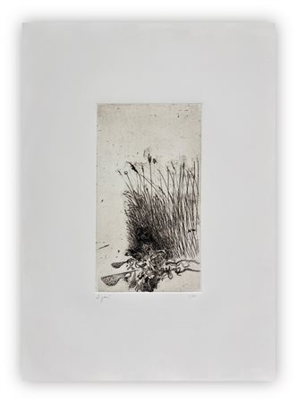 GIUSEPPE ZIGAINA (1924-2015) - Senza Titolo (Uccello nell'erba), 1978
