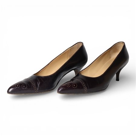 Décolleté Rena Lange, in pelle marrone scuro