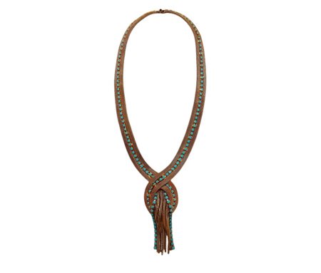 Collana vintage in maglia metallica dorata