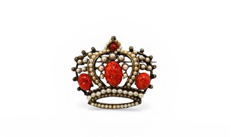 Spilla a forma di corona reale o 'Royal Crown'
