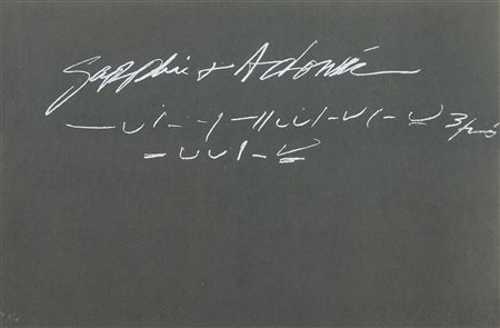 Cy Twombly, Senza titolo (Dalle 8 Odi di Orazio) 1968