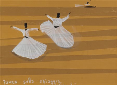Aldo Mondino, Danza sulla spiaggia 