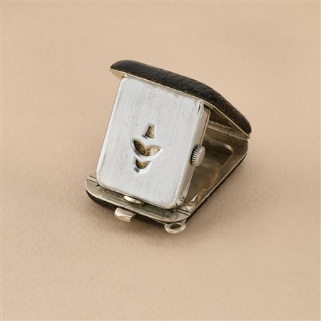 Lusina - orologio da tavolo e da viaggio a saltarello, anni 30