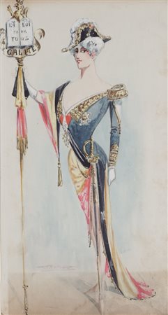 Charles Betaut (Francia 1869 - 1945)  - Costume allegorico