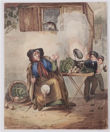 Scuola inglese, secolo XIX - La pentola che scoppia