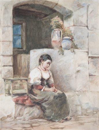 Scuola del secolo XIX - Ritratto di fanciulla