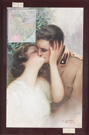 Clito Monestier (detto Tito) (1886 - Milano 1960)  - Il Bacio del soldato 