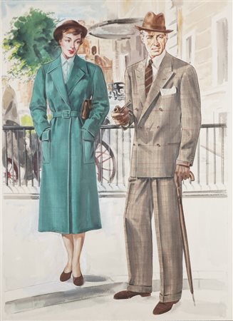 Anonimo - Coppia elegante, Around 1940