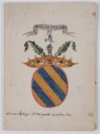 Anonimo - Studio per stemma araldico, Late 18th century