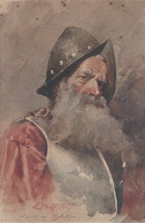 E. Buffetti (fine secolo XIX)  - Soldato in armatura
