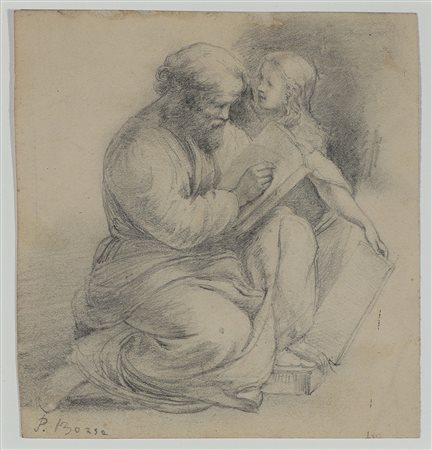 Paolo Borsa (Monza 1827 - 1912)  - Il pittore e la modella