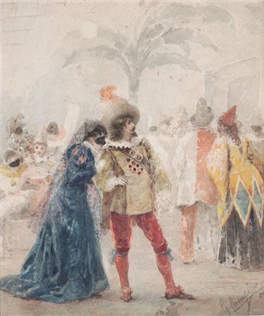 Giacomo Campi (Milano 1846 - 1921)  - Il carnevale
