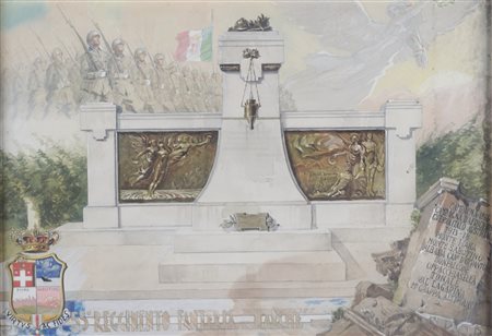Anonimo - Studio del monumento ai caduti del 55esimo regimento fanteria Marche - Treviso, Around 1920