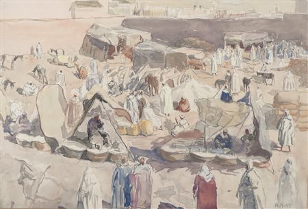 Andre Hallet (1890 - 1959)  - Mercato orientale